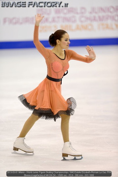 2013-03-01 Milano - World Junior Figure Skating Championships 1840 Estelle Elizabeth-Romain Le Gac FRA